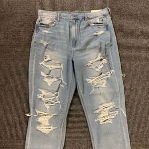 Distressed Mom Jeans